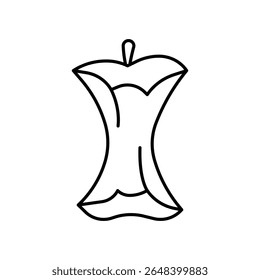 Simple apple peels line icon design