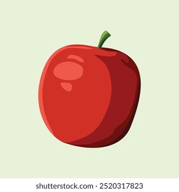 Simple Apple Shiny Colorful Vector Clip Art