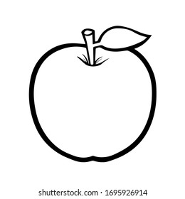 Simple apple vector to color