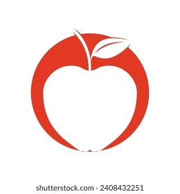 simple apple vector image on white background