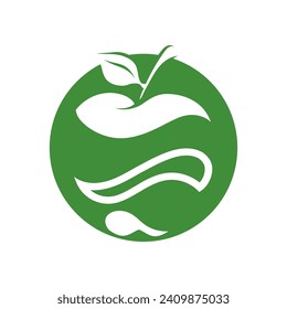 simple apple vector image on white background