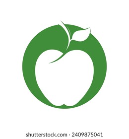 simple apple vector image on white background