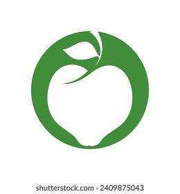 simple apple vector image on white background