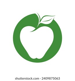simple apple vector image on white background