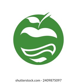 simple apple vector image on white background