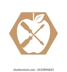 simple apple vector image on white background