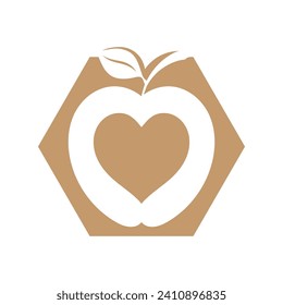 simple apple vector image on white background
