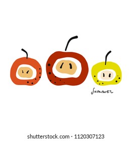 Simple apples illustration