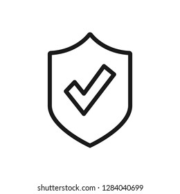 Simple Approve Related Vector Line Icon. Quality is confirmed sign web, mobile and infographics.