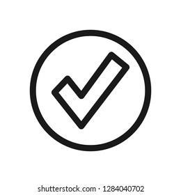 Simple Approve Related Vector Line Icon. Quality is confirmed sign web, mobile and infographics.