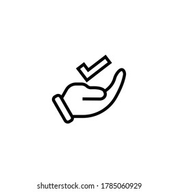 simple of approve related vector line icons