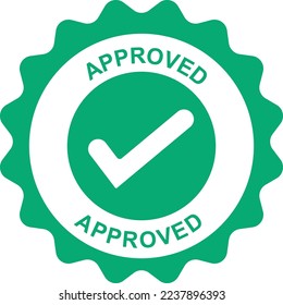 Simple Approve Related Vector Line Icons. Approved icon vector
