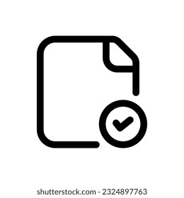 Simple Approved File icon. The icon can be used for websites, print templates, presentation templates, illustrations, etc