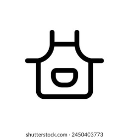 Simple Apron icon. The icon can be used for websites, print templates, presentation templates, illustrations, etc