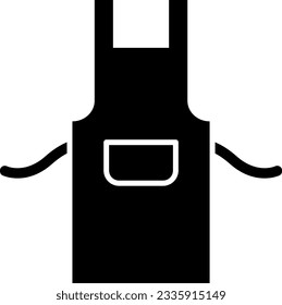 Simple apron isolated vector silhouette.