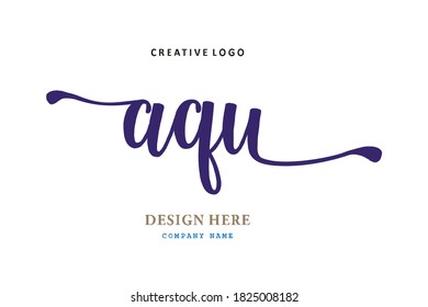 The simple AQU type logo is easy to understand and authoritative