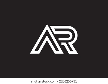 Simple AR Creative Logo Icon Design Vector Symbol Logo Design