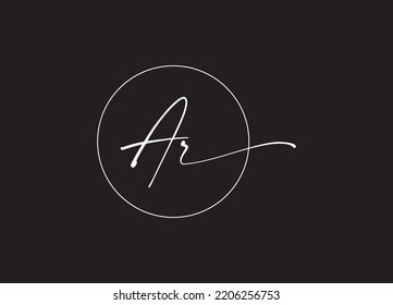 Simple AR Creative Logo Icon Design Vector Symbol Logo Design