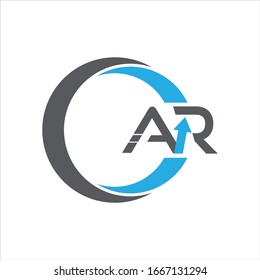 Einfache AR-Schriftart oder Text-Logo-Design