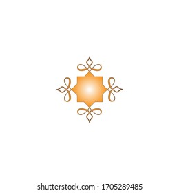 Sencillo icono vector con logotipo de símbolo árabe islámico