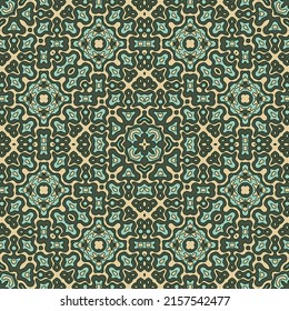 Simple arabic motifs seamless pattern graphic design. Continuous fashion ornament. Floor tile endless pattern. Vintage design.