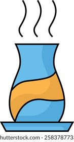 simple arabic teapot icon illustration design