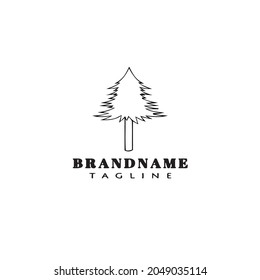 simple araucaria tree logo template icon modern design vector illustration