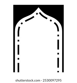 Diseño arquitectónico de arco simple, Diseño tradicional de puertas o ventanas arqueadas de Oriente Medio e islámicas, Arquitectura exterior Marcos de ventanas o puertas
