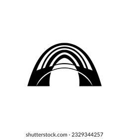 simple arch building real estate company logo vector illustration template design