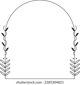 Simple arch floral frame element