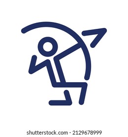 Simple archer vector logo icon symbol