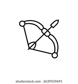 Simple Archery Design Bow With Arrow Illustration Ready To Launch