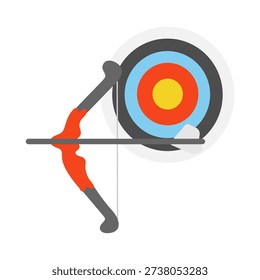 Simple archery target and bow illustration