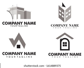 Simple Architecture building logo pack template