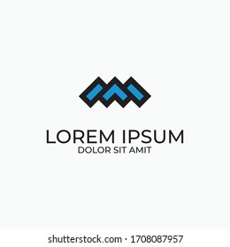 simple architecture house color or building line color house logo for company or brand