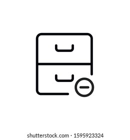 Simple archive line icon. Stroke pictogram. Vector illustration isolated on a white background. Premium quality symbol. Vector sign for mobile app and web sites.