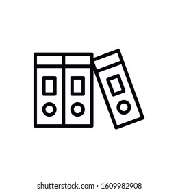 Simple archive line icon. Stroke pictogram. Vector illustration isolated on a white background. Premium quality symbol. Vector sign for mobile app and web sites.