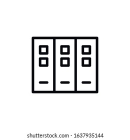 Simple archive line icon. Stroke pictogram. Vector illustration isolated on a white background. Premium quality symbol. Vector sign for mobile app and web sites.