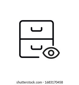 Simple archive line icon. Stroke pictogram. Vector illustration isolated on a white background. Premium quality symbol. Vector sign for mobile app and web sites.