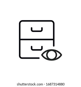 Simple archive line icon. Stroke pictogram. Vector illustration isolated on a white background. Premium quality symbol. Vector sign for mobile app and web sites.