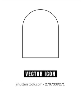 Icono de Vector de arco simple con detalles de nodo sutiles