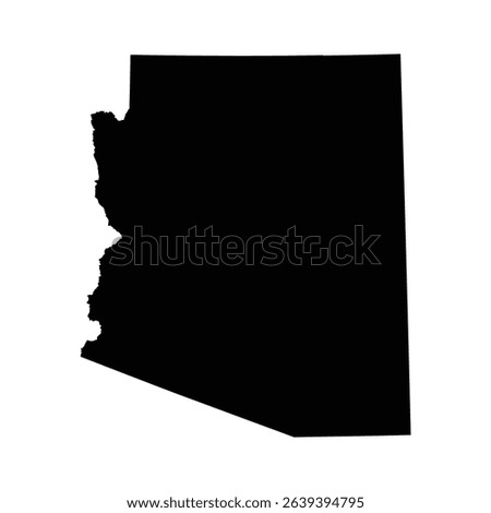 Simple Arizona map on white background