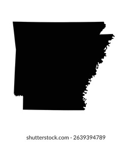 Simple Arkansas map on white background