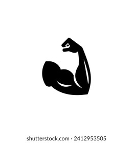 Simple Arm Power Bicep Logo Vector