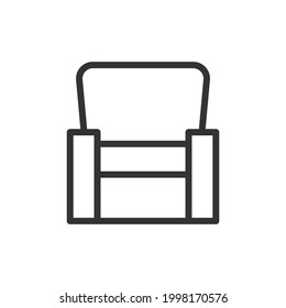 Icono simple de la línea de sillón. Símbolo premium con estilo de trazo. Diseño del icono de sillón. Ilustración vectorial.