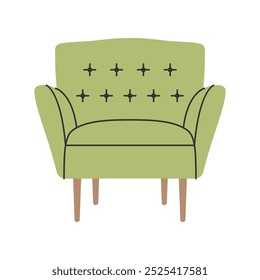 Simple armchairs vector, modern chairs furniture for house vector illustration in lineal color style isolated on a white background