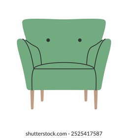 Simple armchairs vector, modern chairs furniture for house vector illustration in lineal color style isolated on a white background