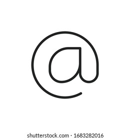 Simple arroba line icon. Stroke pictogram. Vector illustration isolated on a white background. Premium quality symbol. Vector sign for mobile app and web sites.
