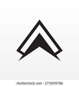 Diseño de iconos de logotipo geométrico de flecha simple abstracto de negocios