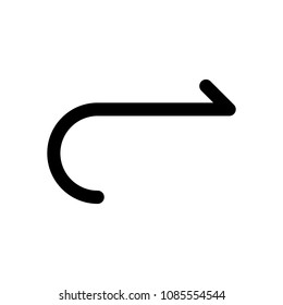 Simple arrow, forward. Navigation icon. Simple arrow, backward. Navigation icon. Linear symbol with thin line. One line style